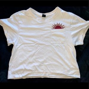 Cream sunshine crop top